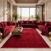 سجاد تركي بخارى تبريز افغاني 9431K عنابي مقاس 50*80