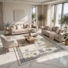Turkish VELOURA Rug A346S Sky BLUE Size 100*300