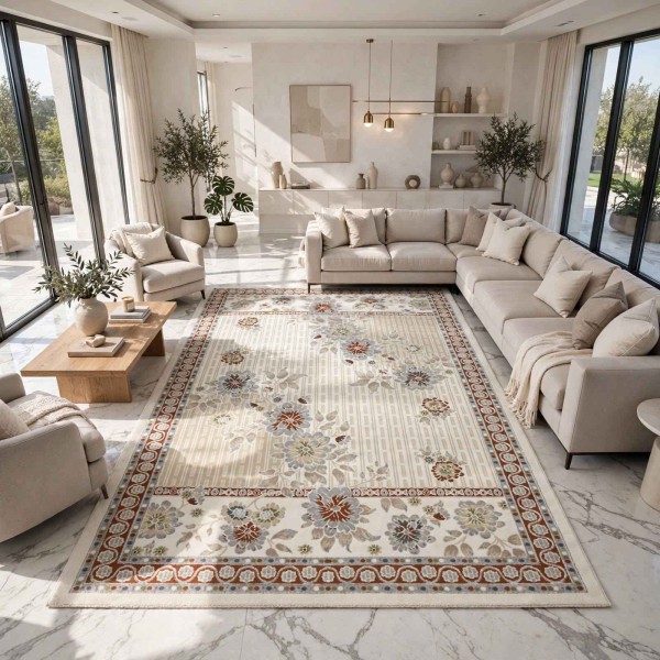 Turkish VELOURA Rug A346S Sky TILE Size 150*220