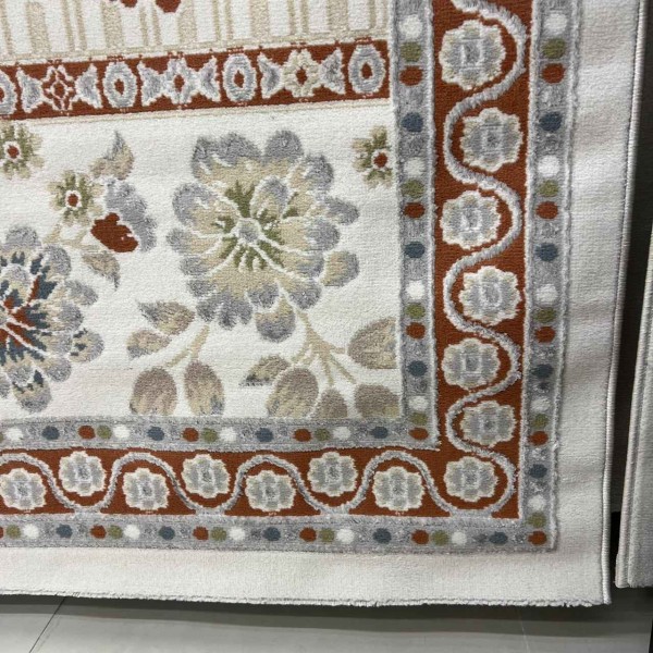 Turkish VELOURA Rug A346S Sky TILE Size 150*220
