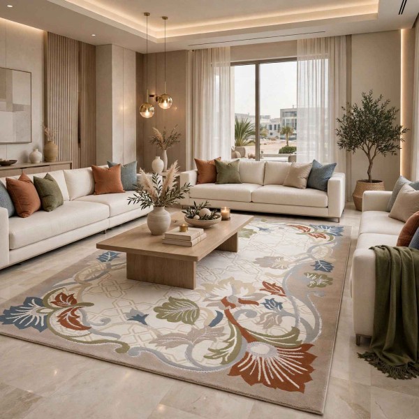 Turkish VELOURA Rug A339S Sky BEIGE Size 300*400