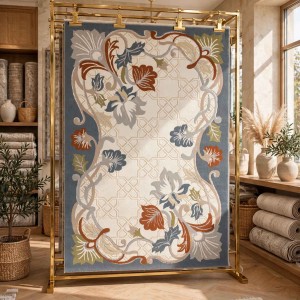 Turkish VELOURA Rug A339S Sky BLUE Size 150*220