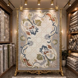 Turkish VELOURA Rug A339S Sky GRAY Size 100*300