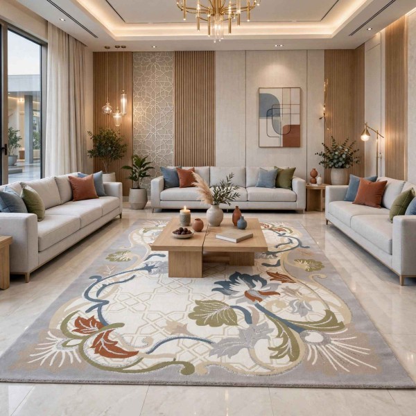 Turkish VELOURA Rug A339S Sky GRAY Size 250*350