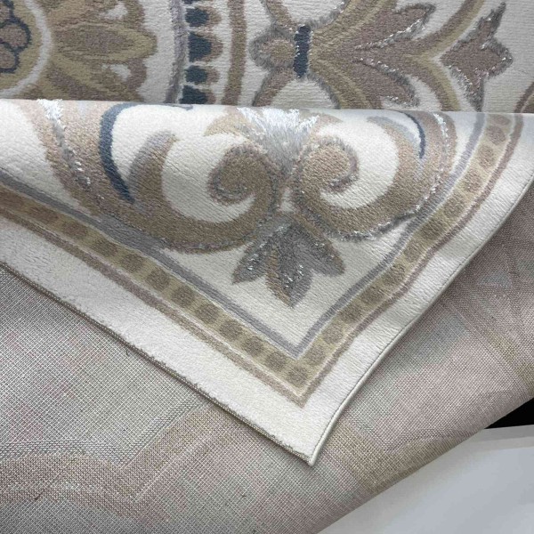 Turkish VELOURA Rug A451A Sky BEIGE Size 50*80