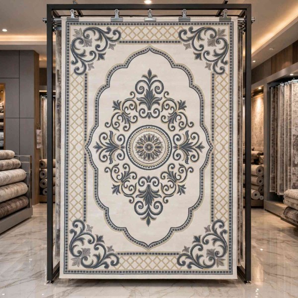 Turkish VELOURA Rug A451A Sky BLUE Size 300*400