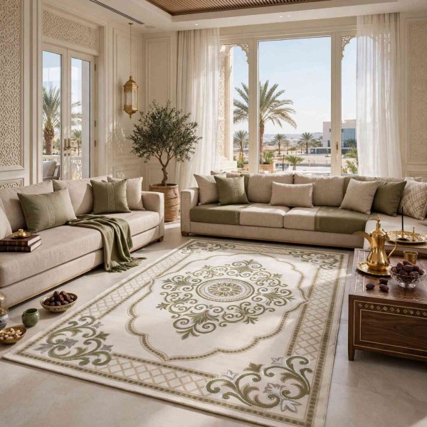 سجاد تركي فيلورا A451A اخضر مقاس 150*220