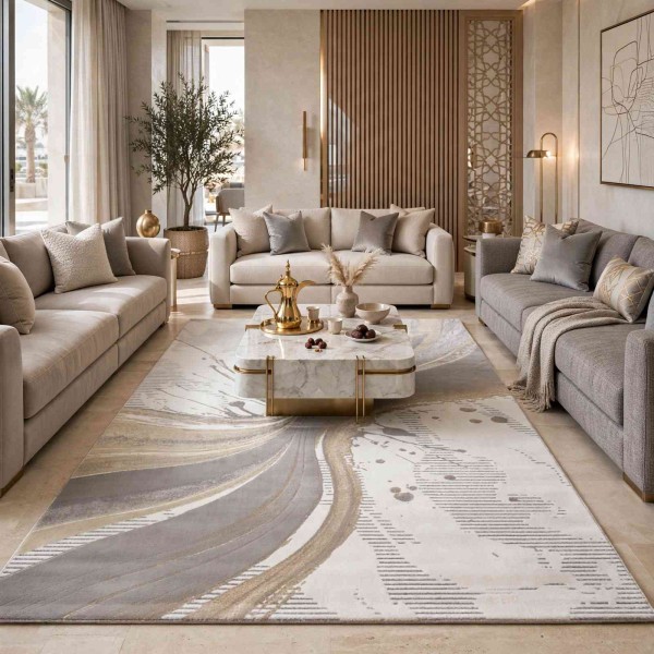 Turkish VELOURA Rug A452A Sky GRAY Size 300*400