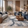 Turkish VELOURA Rug A453A Sky BLUE Size 300*400