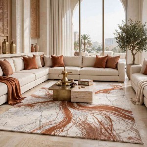 Turkish VELOURA Rug A453A Sky TILE Size 50*80