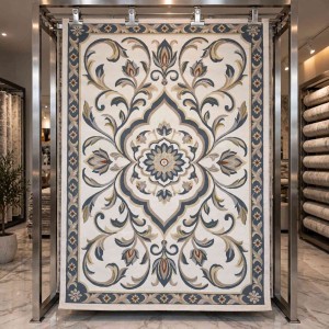 Turkish VELOURA Rug A456A Sky BLUE Size 300*400