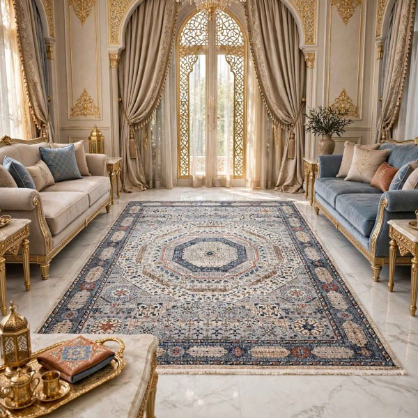 سجاد فيرونا بوهيمي تركي KO61A بيج مولتي اكوا مقاس 100*200