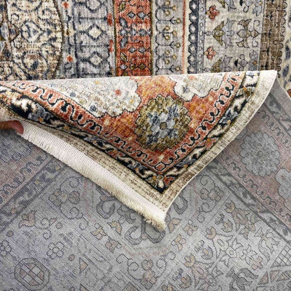 Turkish VERONA Bohemian Rug KO61A beige ORANGE Size 200*300