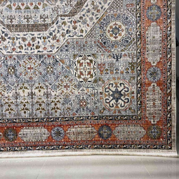 Turkish VERONA Bohemian Rug KO61A beige ORANGE Size 200*300