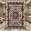 سجاد فيرونا بوهيمي تركي KO61A كريم سماوي غامق مقاس 100*300