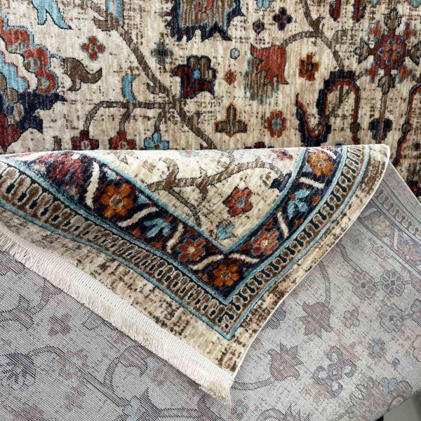 Turkish VERONA Bohemian Rug KP79A CREAM TURQUOIS Size 80*150