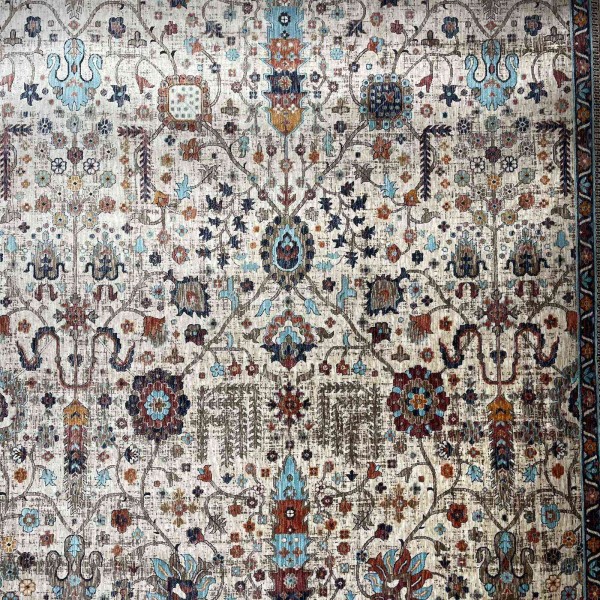 Turkish VERONA Bohemian Rug KP79A CREAM TURQUOIS Size 80*150