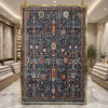 سجاد فيرونا بوهيمي تركي KP79A سماوي غامق زهري مقاس 300*400