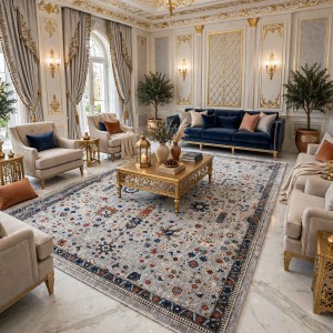 سجاد فيرونا بوهيمي تركي KP79A رصاصي فاتح مولتي اكوا مقاس 150*220