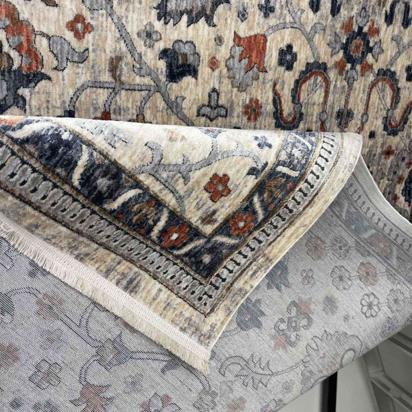 Turkish VERONA Bohemian Rug KP79A beige multi aqua Size 300*400