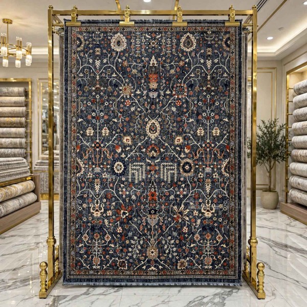Turkish VERONA Bohemian Rug KP79A multi aqua rose Size 100*200