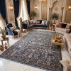 Turkish VERONA Bohemian Rug KP79A multi aqua rose Size 100*200
