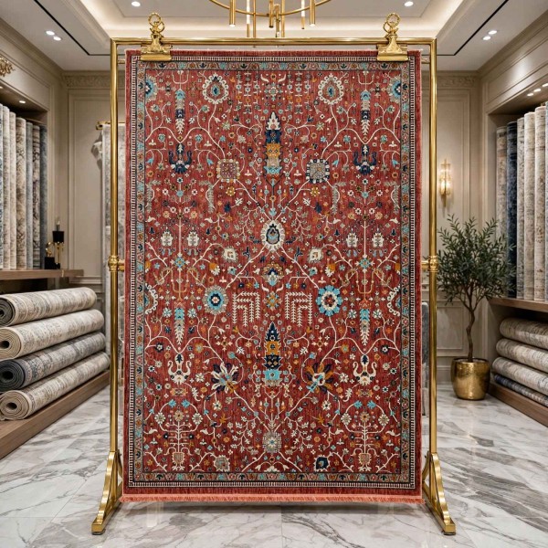 Turkish VERONA Bohemian Rug KP79A RED TURQUOIS Size 100*200