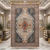 Turkish VERONA Bohemian Rug KO82A BEIGE MULTI AQUA Size 100*200