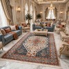 Turkish VERONA Bohemian Rug KO82A BEIGE MULTI AQUA Size 100*200