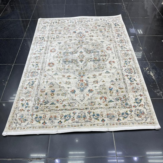 Bohemian Max Turkish carpet B017B beige white color size 50*80