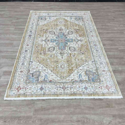 سجاد تركي بوهيمي المغنية F555AD بيج رملي مقاس 80*150