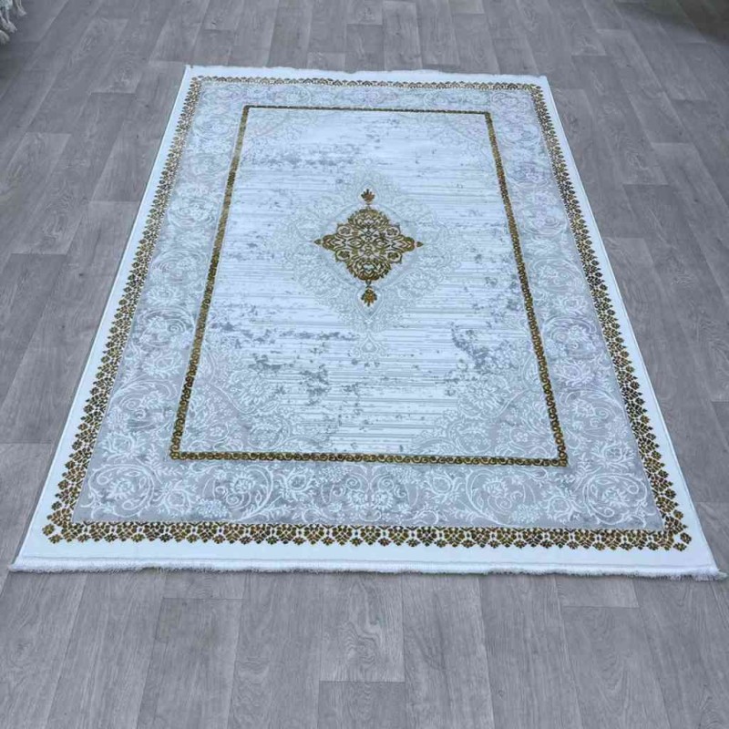 Turkish carpet Motto 049770 golden first class size 150*220