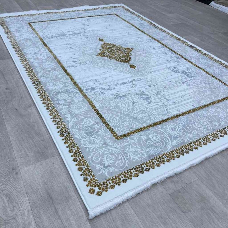 Turkish carpet Motto 049770 golden first class size 150*220