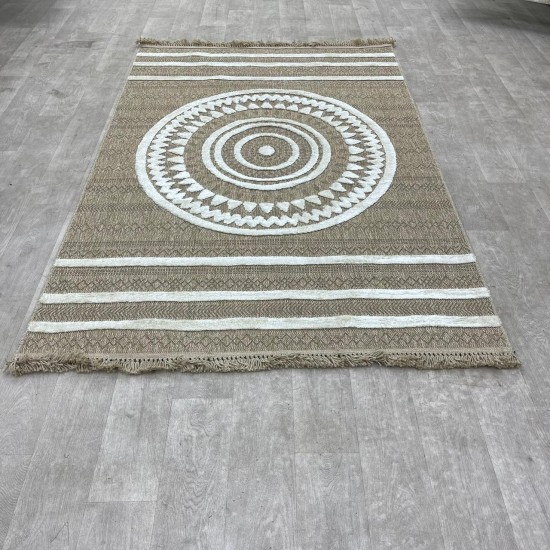 Turkish burlap carpet Isi 06545D brown size 300*400