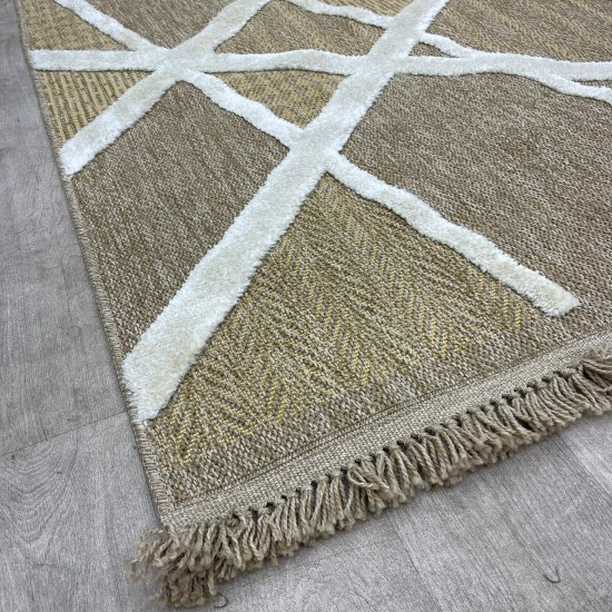 Turkish burlap carpet Isi 09205C golden size 300*400