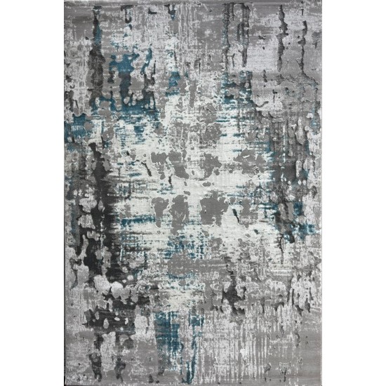 Turkish Rawa carpet 0101TA, gray and blue, size 200*300