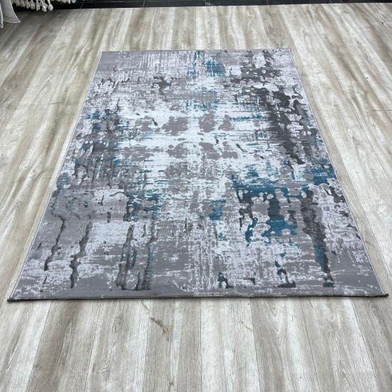 Turkish Rawa carpet 0101TA, gray and blue, size 200*300