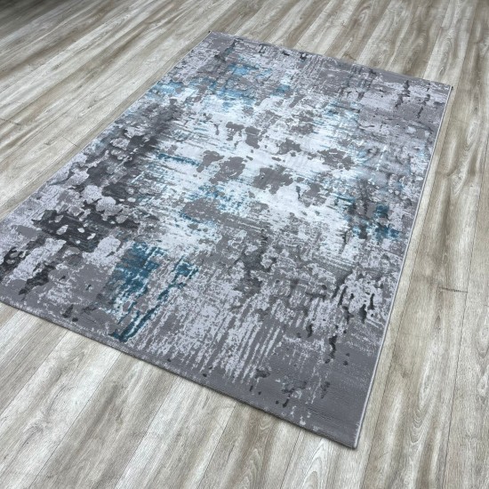 Turkish Rawa carpet 0101TA, gray and blue, size 200*300