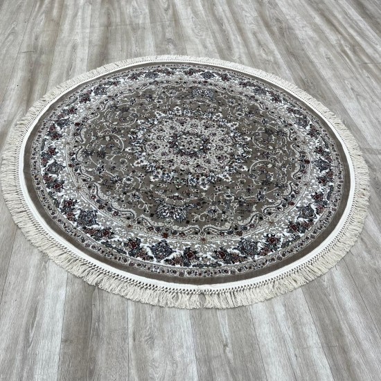 Turkish Samarkandy carpet A027A Vison Vison size 150*150