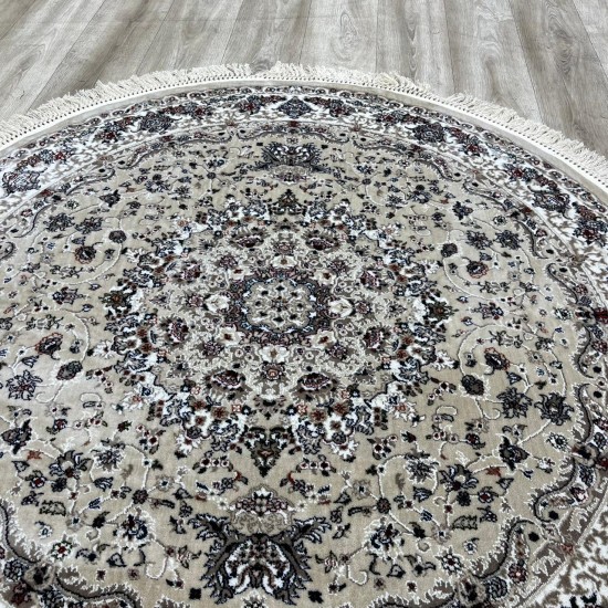 Turkish Samarkandy carpet A027A beige size 200*200