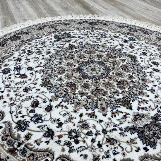 Turkish Samarkandy carpet A027A cream cream size 200*200
