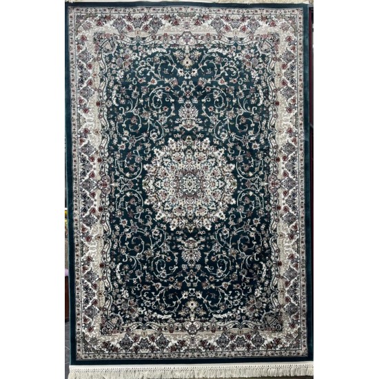 Turkish samarkandi carpet A027A cyan size 200*300