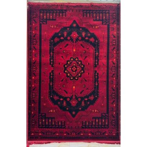 سجاد تركي بخارى نقشة افغاني 1503 بابل احمر مقاس 50*80