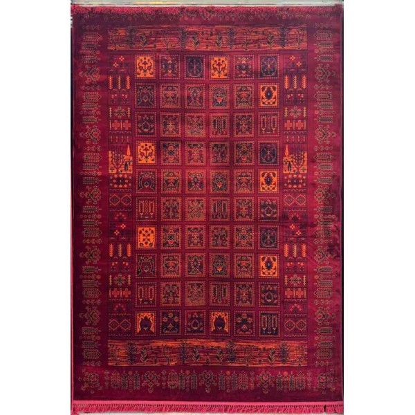 سجاد تركي بخارى نقشة افغاني 1511 بابل احمر مقاس 100*300