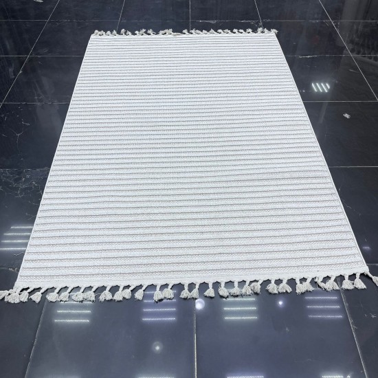 Turkish Batara Burlap Carpet L0064B ivory  Size 100*200