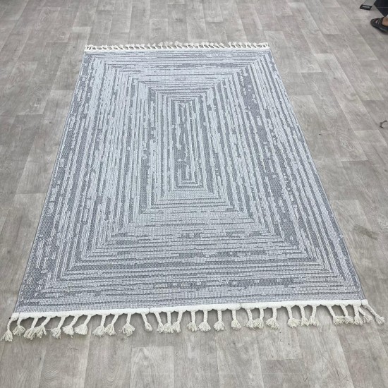 Turkish burlap rugs B787B gray color