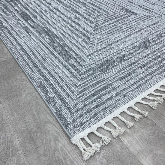 Turkish burlap rugs B787B gray color