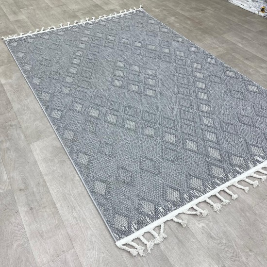 Turkish burlap rugs B795A gray color