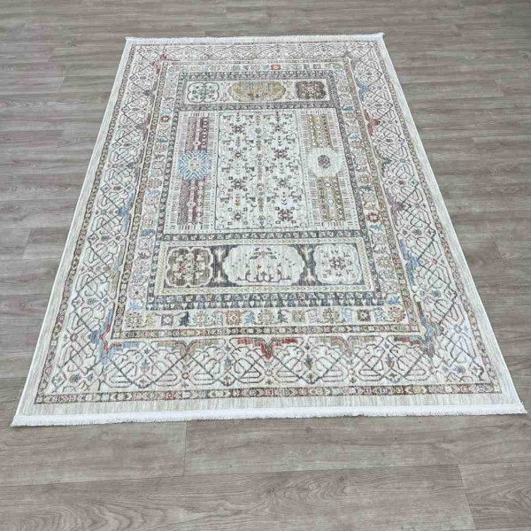Turkish Bohemian Rug Singer G579AD Brown Beige Size 100x200