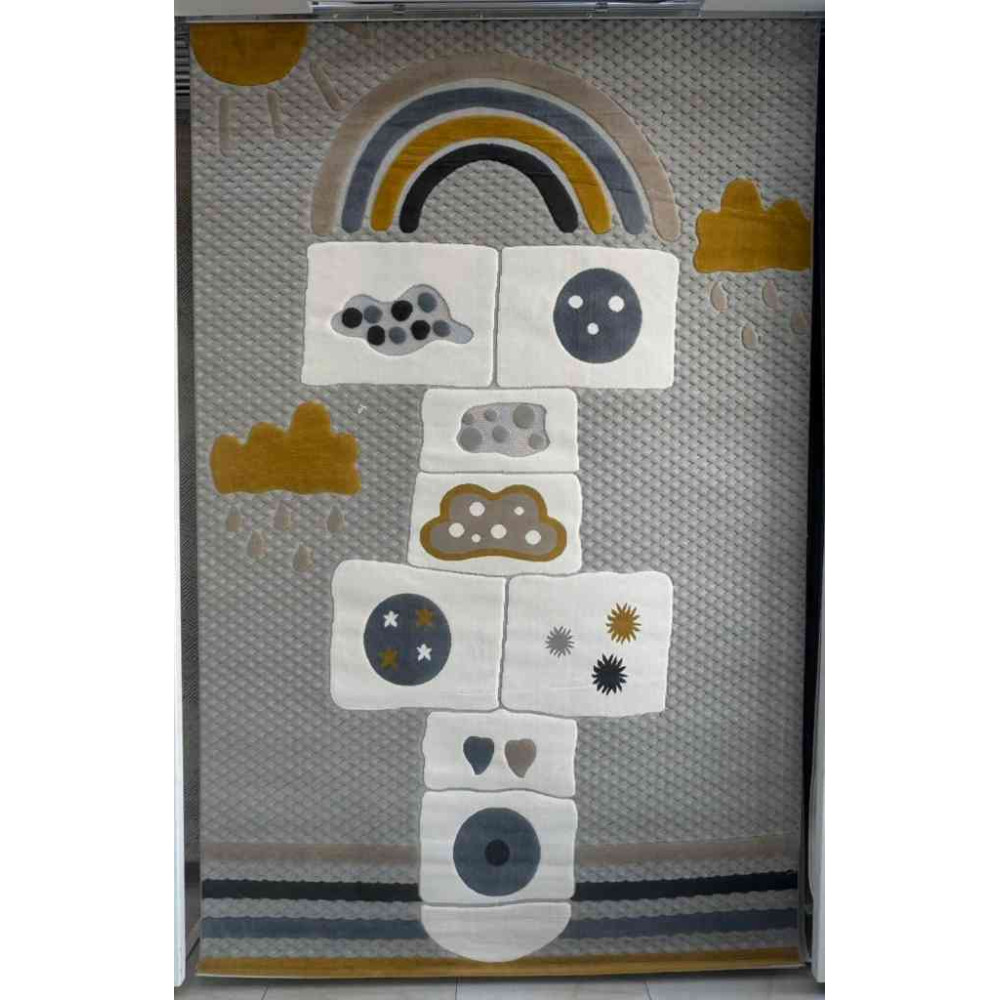 سجاد تركي اطفال كيدز 1001 اللون رصاصي مقاس 120*170